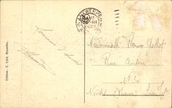 Panorama de Amberes de la POSTAL de la VENDIMIA el Scheldt con el codo de Austruweel