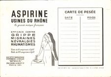 POSTAL de la VENDIMIA la catedral de las corporaciones de Chartres el vidrio manchado de los cambiadores de las fábricas de San José Aspirine del Rhone