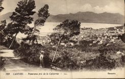 VINTAGE POSTCARD Cannes Panorama Taken of California
