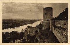 VINTAGE POSTCARD Chinon Turn of the Mill and Valley of Vienna