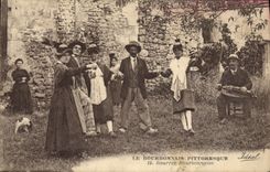 VINTAGE POSTCARD Picturesque Bourbonnais Faggot Bourbonnaise Folklore