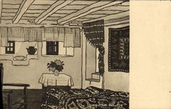 CPA Pays Basque La Maison Basque Interieur Salon