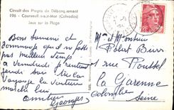 MODERN CARD Courseuil on Sea Plays on the beach