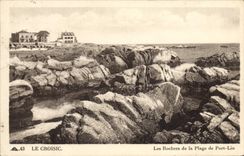 VINTAGE POSTCARD Croisic Rocks of the Beach of Gate Flax