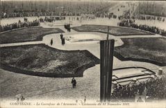 POSTAL Compiegne de la VENDIMIA la encrucijada de la ceremonia del armisticio Militaria del 11 de noviembre de 1922
