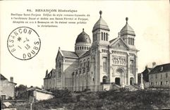 VINTAGE POSTCARD Historical Besancon Basilica Holy Ferjeux