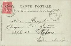 POSTAL Chartres de la VENDIMIA vista en Evre tomado del puente de la masacre