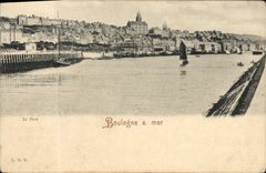 VINTAGE POSTCARD Boulogne On Sea the Port