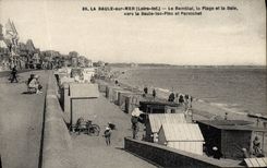 VINTAGE POSTCARD La Baule On Sea Remblal the Beach and the Bay towards Baule pines and Pornichet