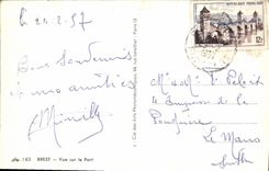CPM Brest Vue sur le port Bateaux