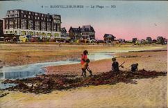 VINTAGE POSTCARD Blonville On Sea the Beach Children