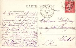 VINTAGE POSTCARD Bernerie Curieuse bored rock has 2 arches