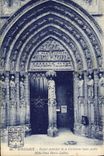 VINTAGE POSTCARD Bordeaux Principal Gate of the Cathedral Saint Andre Cote Place Pierre Lafitte