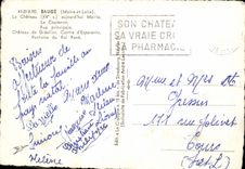 CPM Bauge Le Chateau du Gresillon Centre d'Esperanto Fontaine du roi Rene Esperanto