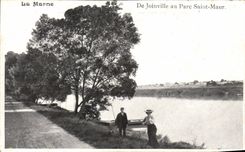 VINTAGE POSTCARD the Marne De Joinville with the Holy park Maur