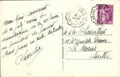 VINTAGE POSTCARD Lac of Aiguebelette the beach has St Alban de Montbel