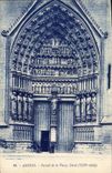 VINTAGE POSTCARD Amiens Gate of the Virgin Golden