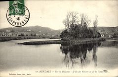VINTAGE POSTCARD Hendaye On Bidassoa the Island of Pheasants or the Conference