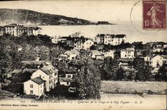 VINTAGE POSTCARD Hendaye Beach District of the Beach and the Cape Fig tree