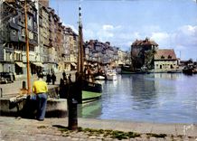 MODERN CARD Honfleur Basin of the West and quay Sainte Catherine