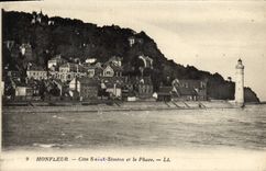 VINTAGE POSTCARD Honfleur Dimensions Holy Simeon and the Lighthouse