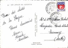 MODERN CARD Jewels Of Cotentin La Hague the bay of Ecalgrain nose of Voidries Lighthouse of Goury