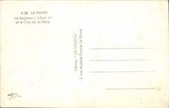 VINTAGE POSTCARD Le Havre the Boulevard Albert 1st and the Cape of Heve