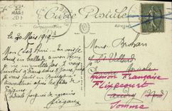 POSTAL Le Havre de la VENDIMIA el nuevo casino y tranvía de Albert del bulevar la 1ra