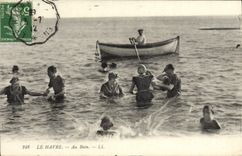 POSTAL Le Havre de la VENDIMIA con el baño
