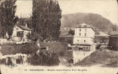 VINTAGE POSTCARD Besancon Saint Paul Mill and Fort Bregille