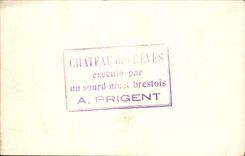 CPA Chateau des reves execute par un sour muet brestois Prigent Brest