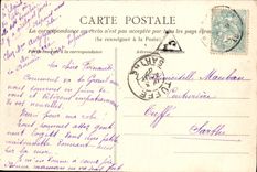 VINTAGE POSTCARD Bernerie Departure of Shrimp Sinners