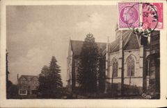 VINTAGE POSTCARD Brecey the Place of the Church