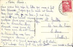 VINTAGE POSTCARD Batz On Sea On the dimension the Bridge of the Devil one day of storm