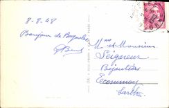 POSTAL de la VENDIMIA Bagnoles de la visión Orne panorámica llevada de la roca el perro