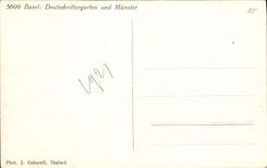 VINTAGE POSTCARD Basel Deutschrittergarten Und Munster