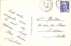 VINTAGE POSTCARD Batz On Sea the Castle of the Dimension Saint Michel and the pier one day of storm