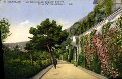 VINTAGE POSTCARD Beaulieu the Boulevard Gordon Benett and Small Africa