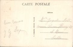 VINTAGE POSTCARD Batz Country cottages of the Dimension Saint Michel and the pier one day of storm