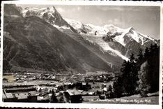 POSTAL MODERNA blanco e interruptores de la TA de Chamonix del sur