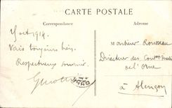 VINTAGE POSTCARD Chalons On the Marne the Prefecture Dimensions garden