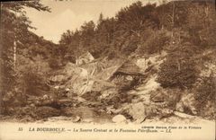 VINTAGE POSTCARD Bourboule the Croizat source and the petrifying Fountain