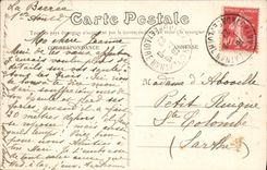 El horno de Beaumont de la POSTAL de la VENDIMIA tiende un puente sobre la iglesia