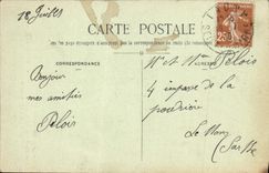 Monumento santo 1914 de Bussy Jorte de la POSTAL de la VENDIMIA 1918 Militaria