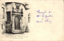 CPA Crepy En Valois Porte De l'escalier de la maison de la rose 