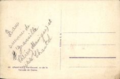 CPA Granville Plat Gousset vue de la terrasse du casino