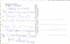 MODERN CARD Garenne Doves Train station the public garden