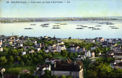VINTAGE POSTCARD Juan Gulf Seen On the Cape D' Antibes