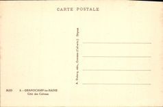 VINTAGE POSTCARD Grandcamp les Bains Dimension of the cabins