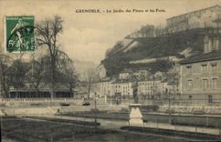 POSTAL Grenoble de la VENDIMIA el jardín de las flores y de las fortalezas